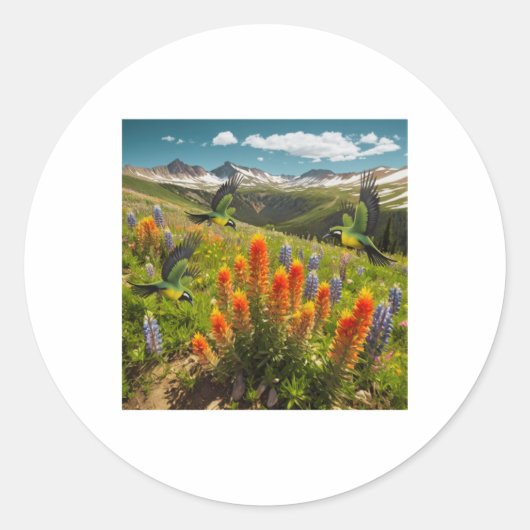 De schoonheid van de natuur ronde sticker (Voorkant)