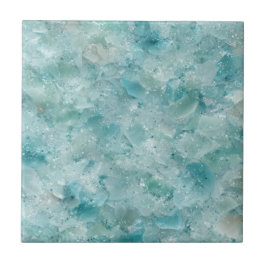 De schoonheid van de oceaan. Aqua Crystal.  Tegeltje