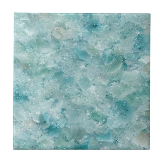 De schoonheid van de oceaan. Aqua Crystal. Tegeltje (Voorkant)