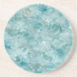 De schoonheid van de oceaan. Aqua Crystal.  Zandsteen Onderzetter