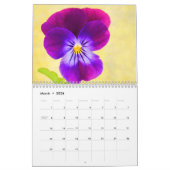 De schoonheid van de paarse bloemen kalender (Mar 2026)