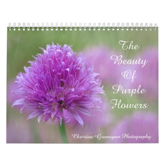 De schoonheid van de paarse bloemen kalender (Hoes)