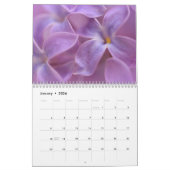 De schoonheid van de paarse bloemen kalender (Jan 2026)