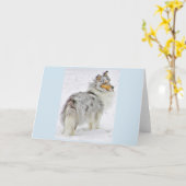 De schoonheid van de Shetland Sheepdog Kaart (Gele Bloem)