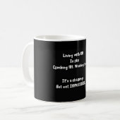 De schoonheid van de uitdaging koffiemok (Voorkant links)