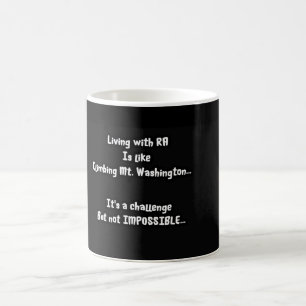 De schoonheid van de uitdaging koffiemok