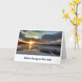 De schoonheid van de winter op het Meer van de Kaart (Gele Bloem)