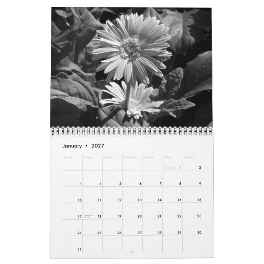 De schoonheid van de Zwarte & Witte Kalender (Jan 2027)