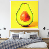 De schoonheid van een gezonde avocado canvas afdruk (Insitu (Slaapkamer))