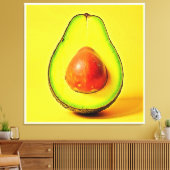 De schoonheid van een gezonde avocado canvas afdruk (Insitu (Woonkamer))