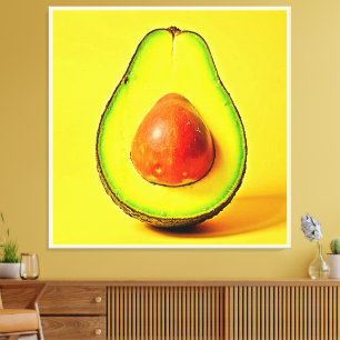 De schoonheid van een gezonde avocado canvas afdruk