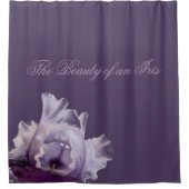 De schoonheid van een Paarse Iris Douchegordijn (Voorkant)