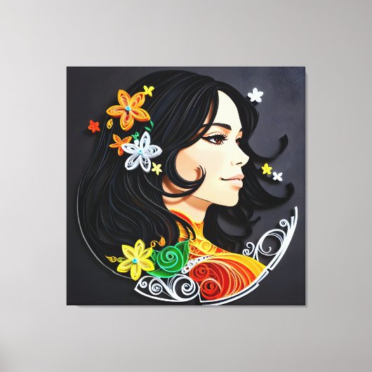 De schoonheid van een vrouw canvas afdruk (Voorkant)