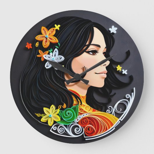 De schoonheid van een vrouw. grote klok (Voorkant)