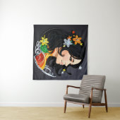 De schoonheid van een vrouw. wandkleed (In Situ (horizontaal))