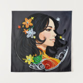 De schoonheid van een vrouw. wandkleed (Voorkant)