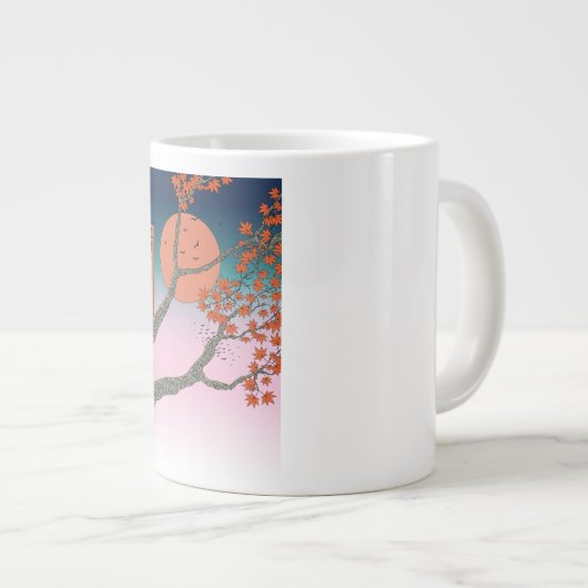 De schoonheid van esdoornbladeren grote koffiekop (Voorkant rechts)