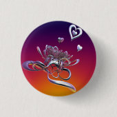 De schoonheid van harten badge ronde button 3,2 cm (Voorkant)