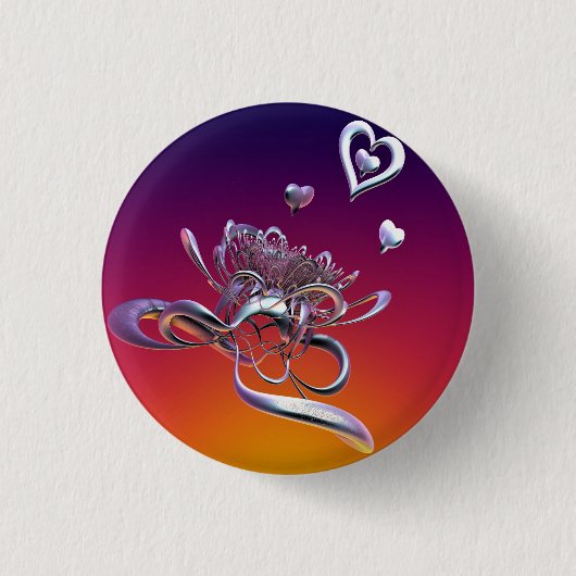 De schoonheid van harten badge ronde button 3,2 cm (Voorkant)