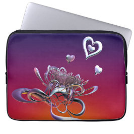 De schoonheid van harten laptophoes laptop sleeve