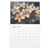 De schoonheid van Hawaiaanse Plumeria Kalender (Feb 2027)