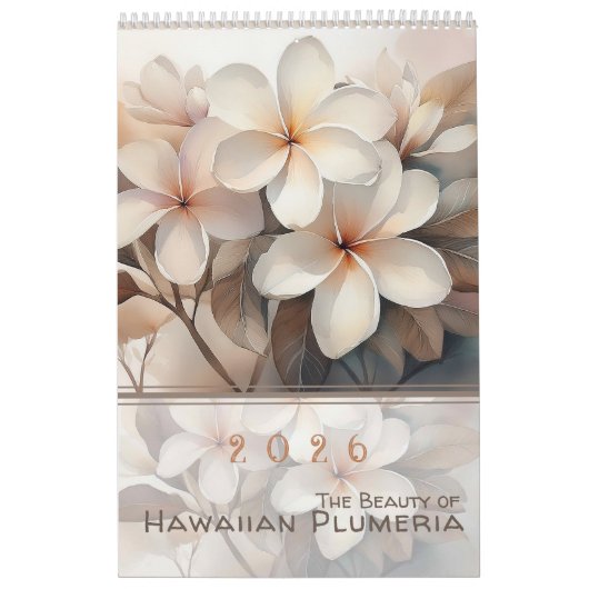 De schoonheid van Hawaiaanse Plumeria Kalender (Hoes)