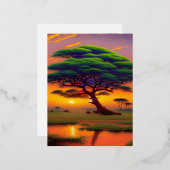 De schoonheid van het Afrikaanse landschap Folie Feestdagen Briefkaart (Voorkant / Achterkant)