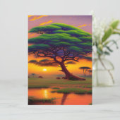 De schoonheid van het Afrikaanse landschap Kaart (Staand voorkant)