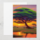 De schoonheid van het Afrikaanse landschap Kaart (Voorkant / Achterkant)