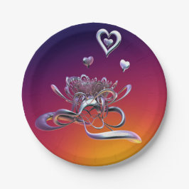 De schoonheid van het hart papieren bordje