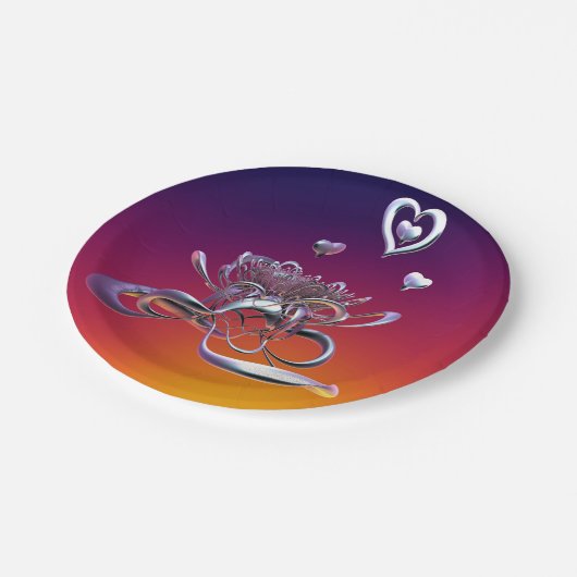 De schoonheid van het hart papieren bordje (Gekanteld)