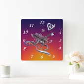 De schoonheid van het hart vierkante klok (Huis)