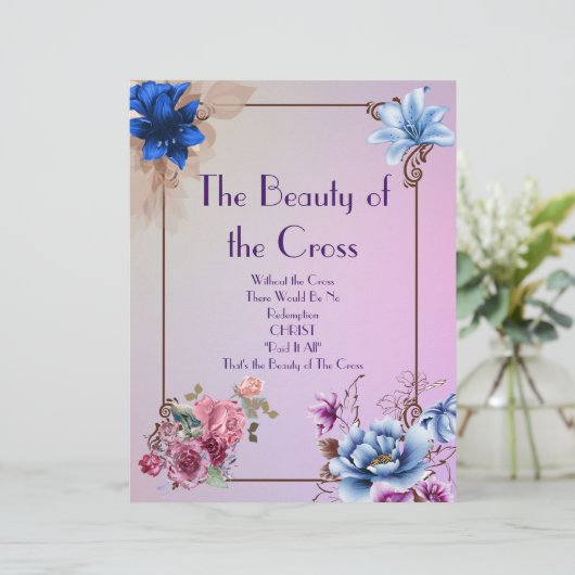 De schoonheid van het kruis-gepersonaliseerd Papie (Staand voorkant)