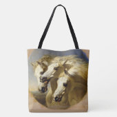 De schoonheid van het kunstweefsel van paarden tote bag (Achterkant)