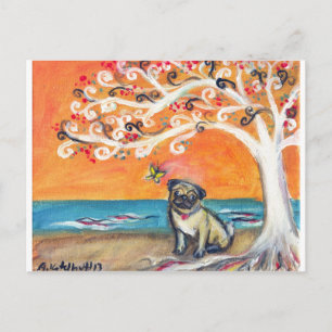 de schoonheid van het sinaasappel briefkaart