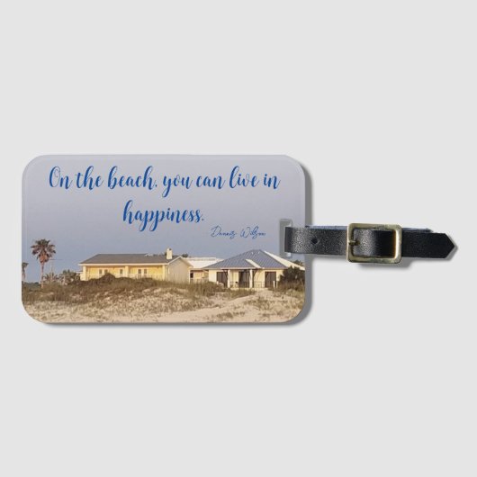 De schoonheid van het strand kust strand strand ba bagagelabel (Voorkant (horizontaal))