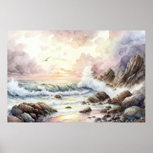 De schoonheid van het Zee op de Zonnevaste Waterve Poster