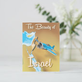 De schoonheid van Israël Vintage Reisposter Briefkaart (Staand voorkant)