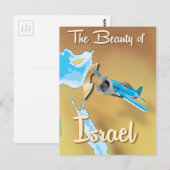De schoonheid van Israël Vintage Reisposter Briefkaart (Voorkant / Achterkant)