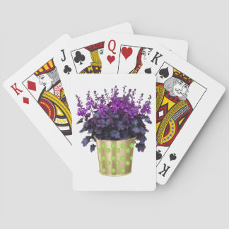 De schoonheid van kamerplanten en bloemen pokerkaarten