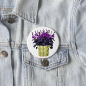 De schoonheid van kamerplanten en bloemen" ronde button 7,6 cm (In situ)