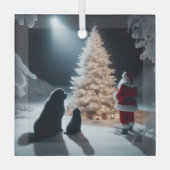 De schoonheid van Kerstmis met nieuws en de kerstm Glas Ornament (Voorkant)