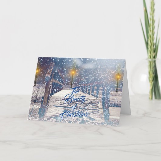 De schoonheid van Kerstmis Wenskaart Kaart (Voorkant)