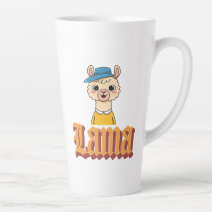 De schoonheid van Llama in detail Latte Mok