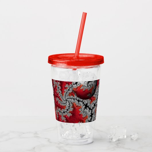 De schoonheid van Mandelbrots Acryltumbler Acryl Drinkbeker (Achterkant ijs)