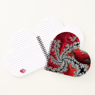 De schoonheid van Mandelbrots Heart Spiral Notitie Notitieboek