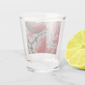 De schoonheid van Mandelbrots Shot Glass Shot Glas (Achterkant)