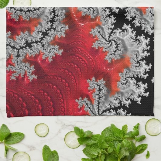 De schoonheid van Mandelbrots Tea Towel Theedoek (Gevouwen)