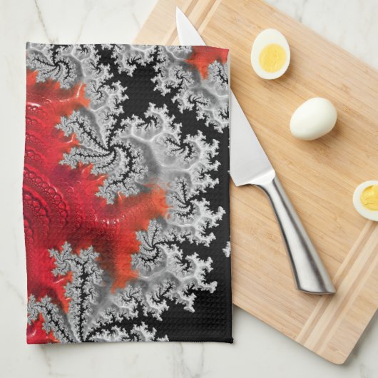 De schoonheid van Mandelbrots Tea Towel Theedoek (Quarter Fold)