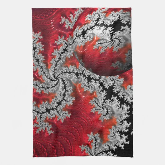 De schoonheid van Mandelbrots Tea Towel Theedoek (Verticaal)